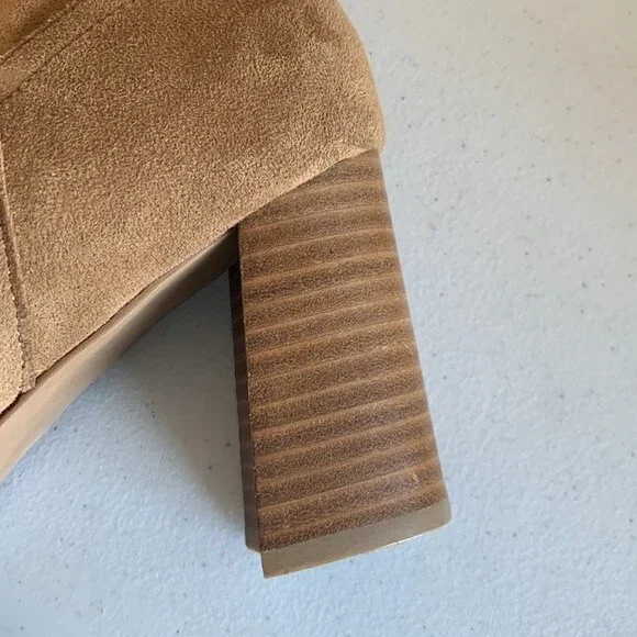 Mi.iM Mavis Western Faux Suede Pointed Toe Block Heel Boots Sz 9 - Picture 7 of 10